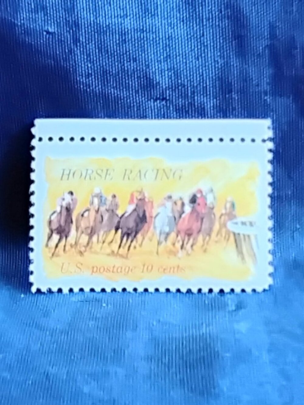 Uncirculated USA 1974 Horse Racing 10 Cent Stamp!!